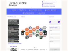 Tablet Screenshot of marcoaircontrol.com